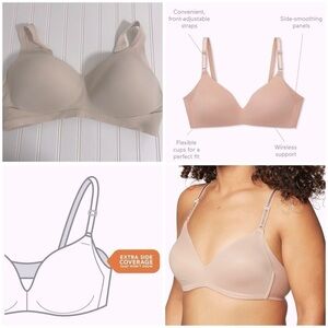 Warner's No Side Effects Underarm-Smoothing Comfort Bra 2XL RA2231A /RA2231C